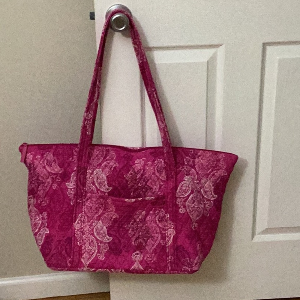 Vera Wang Fuchsia Floral Tote